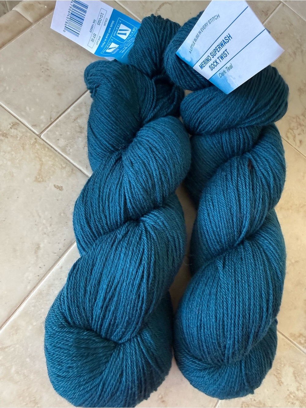 Cloudborn Fibers Merino Superwash Sock Twist Yarn - Dark Teal